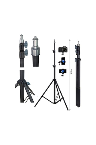 Güçlendirilmiş Profesyonel Alüminyum Döküm Tripod Ağırlık Dayanıklı Ringlight 21-18 Inç Standı