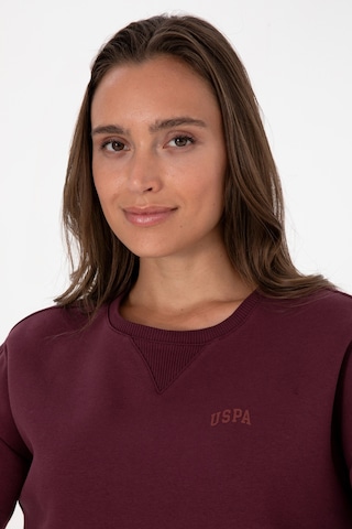 U.S. Polo Assn. Kadın Bordo Şardonlu Bisiklet Yaka Basic Sweatshırt 50313586-VR177