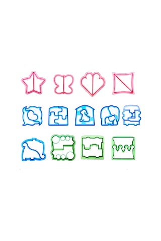 Qingmipy 13 Parça Yemek Grade Plastik Kalıp Seti - Çocuklar İçin Sandviç, Kurabiye, Ekmek Şekillendirici - Güvenli Ve Eğlenceli Pişirme Aracı Diğer