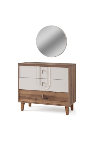 Şifonyer, Megan Çekmeceli Aynalı Şifonyer Çok Renkli