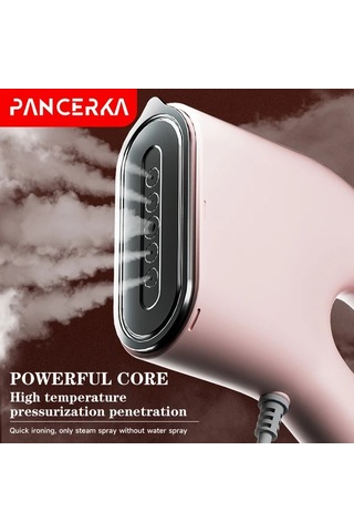 Honeybeeshop Pembe Pancerka 1 Adet El Tipi Giysi Buharı Kırışıklık Giderici 3 Dakikada Etkili Ev Ve Seyahat İçin Taşınabilir Eu Fiş