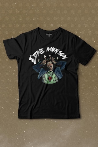 Kendim Seçtim Eddie Munson Stranger Things Sezon 4 Baskılı Tişört Çocuk T-shirt 001