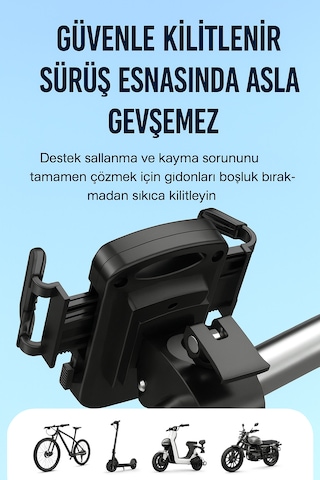360 Ayarlanabilir Bisiklet Motosiklet Telefon Tutucu Gidon Bağla
