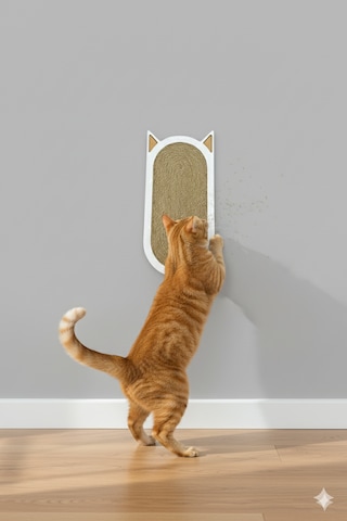 Duvara Monte Edilebilir Kedi Tırmalama Tahtası
