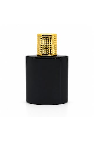 20 Adet Boş Cam Parfüm Şişe, 50 Ml, Özel Siyah Elips Model-fspb-50