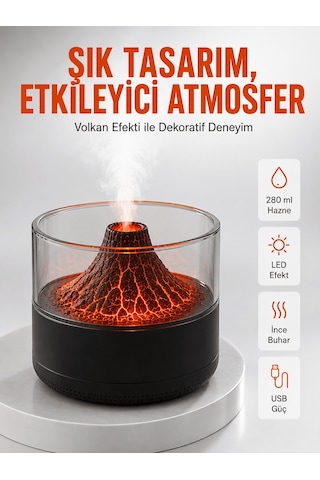 Su Hazneli Led Işıklı Aromaterapi Difüzörü - Xuczateşemlendirici-8