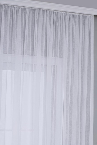 Gauze Fabric Design Keten Plus Tül Perde Optik Beyaz, 200 X 260 Diğer