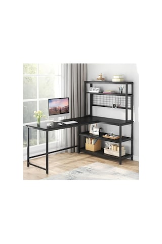 Siyah Çalışma Masası, 140 Cm Uzunluk, Ofis Ve Ev İçin Uygun 120x60