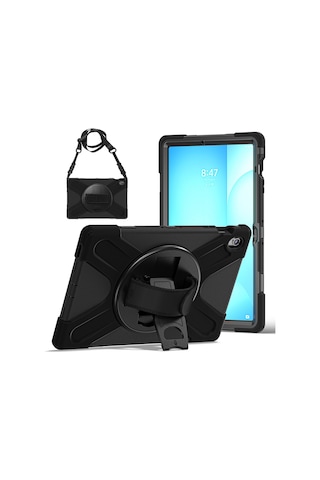 Samsung Galaxy Uyumlu Tab S10 Fe+ Plus 13.1inç Defender Askılı Zırhlı Tank Case Kapaklı Kılıf