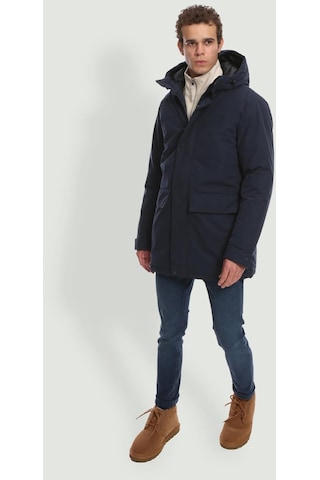 Jack & Jones Fonksiyonel Cepli Kapüsonlu Parka- Champ 12236015 Navy Blazer Siyah