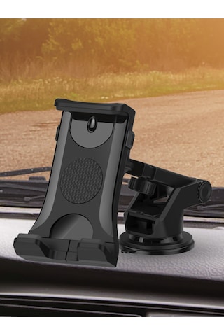 Acl T-94 Araç İçi Tablet Ve Telefon Tutucu 360 Dönebilir Vantuzlu Stand Dashboard & Cam Uyumlu Siyah