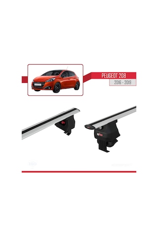 Peugeot 208 2015-2019 Arası İle Uyumlu Ace-4 Ara Atkı Tavan Barı Gri