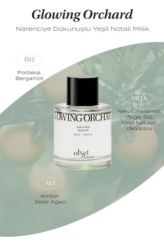 Yapışkanlık Hissi Bırakmayan Saten Bitişli Vücut Yağı Kundal Satın Glow Body Oil Glowing Orchard