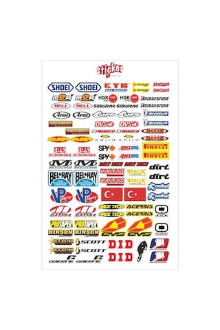 Motosiklet Sponsor Sticker Seti (A) (104139099) Motosiklet Sponsor Sticker Seti (A) (104139099)