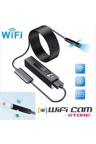 3 Lensli Wifi Yılan Kamera 5 Metre