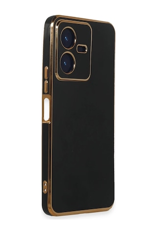Cosmotex Newface Vivo Y22 2022 Kılıf Volet Silikon - Siyah