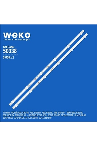 Beko B32l 6752 5b 32'' İnç 2 Adet Tv Led Bar Tvnizin İçindeki Led Barla Aynısı Olduğunu Görmeden Almayınız. Led Bar Ürünlerinde Paket Açıldığında İade Kabul Edilmemektedir. 86436701