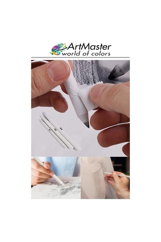 Gölgelendirme Kalemi Pastel Dağıtıcı 3 Lü 1 Paket Ve 1 Adet Hamur Silgi Kalemi Kara Kalem Dağıtıcı Kalem Kaynaştırma