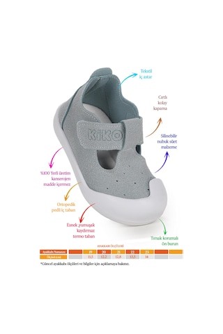 Kiko Kids Elroy İlk Adım Bebe Cırtlı Kız Bebek Spor Ayakkabı Bebe Mavi