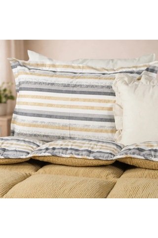 Sherpa Comforter Çift Kişilik Uyku Seti - Kapiçino