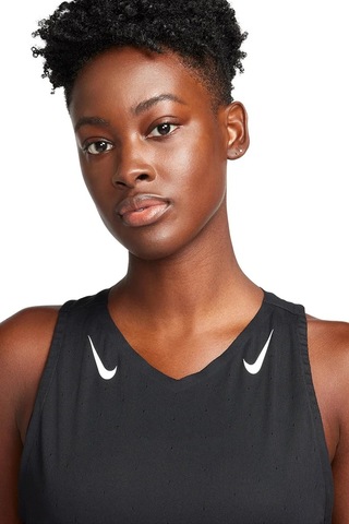 Nike Dri Fit Aeroswift Running Adv Singlet Tank Top Black Lazer Kesim Koşu Atleti Siyah