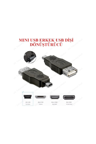 Mini Usb Erkek To Usb Dişi Otg Dönüştürücü