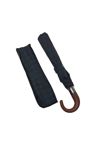Baginn Snotline-April Deri Çanta Boy Kahverengi Saplı Erkek Şemsiye 100 CM Çap 45 CM