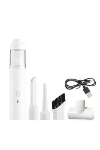 Kablosuz Şarjlı Araç Süpürgesi-beyaz