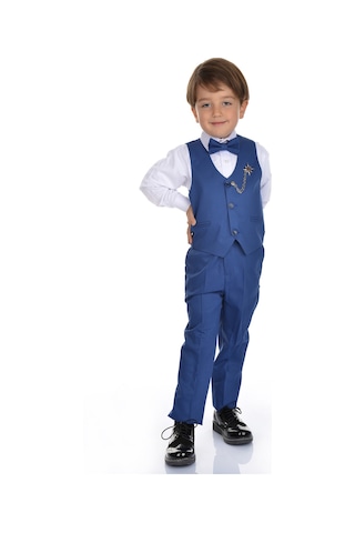 Mnk MNK0273 Yelekli Smokin Erkek Çocuk Takım