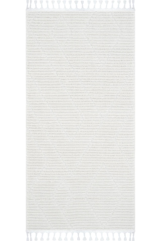 Cool Halı Palazzo Krem Mutfak Halısı Yumuşak Bukle Tezgah Önü Leke Tutmaz Kabartmalı İskandinav Halı