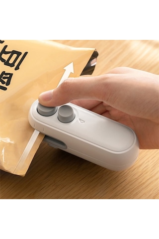Pazly - 2'si 1 Arada Şarj Edilebilir Mini Paketleme Makinesi, Ev Tipi, Atıştırmalık İçin Pratik