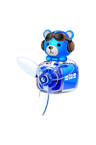 Pervaneli Klima Süsü Oto Koku Klipsi Mavi Pilot Kedi Hava Ferahlatıcı Maskot 1 Adet
