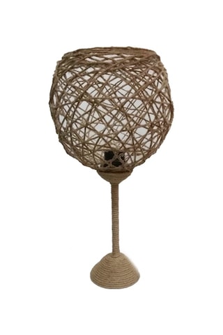 Abajur Özel Dizayn Doğa Jüt İplik Tasarım 40X20 CM-Bej