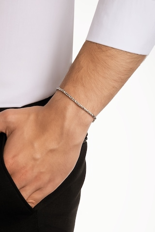 Etnik Stil Gümüş Kral Zincir Bileklik Altın Kaplama