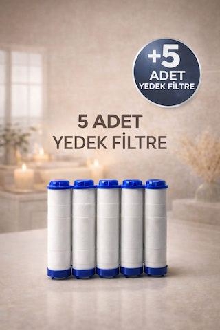Duş Başlığı Filtresi Kireç Pas Tortu Önleyici Cildinizi Ve Saçınızı Koruyun 5adet Beyaz