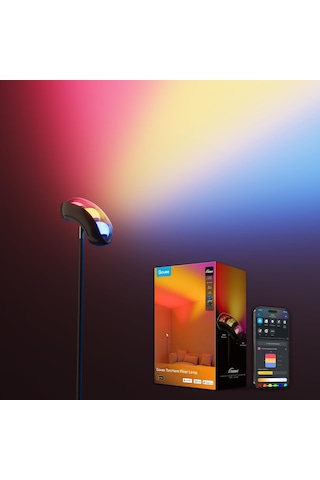 Govee Tavan Projektör Led Zemin Lambası, Rgbwwıc 3 Bölgeli Kontrol Zemin Lambası, Matter Alexa Uyumlu, 77 Sahne, Müzik Senkronizasyonu, 170cm Zemin Lambaları Siyah Oturma Odası Yatak Odası Tavan Aydınlatma Dekorasyonu İçin