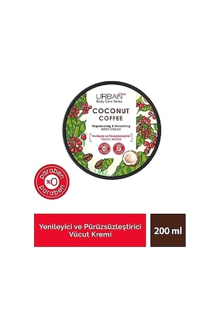 Urban Care Coconut Coffee Yenileyici Ve Pürüzsüzleştirici Vücut Kremi 200 Ml- Vegan