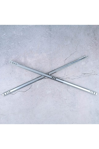 Vkemall 450mm Çift Yönlü Çekmecelik Ray 2 Adet - 17mm Genişlikli Soğuk Rollük Çelik - Laboratuvar & Dolap Uygulamaları - Sürtünme Dirençli Diğer