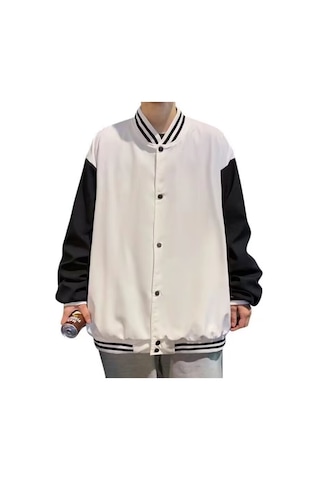 Erkek Beyzbol Tişörtü Beyaz