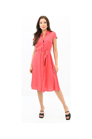 Koza Butik Kadın Kolsuz Düğmeli Kuşaklı Elbise 5175-23 001