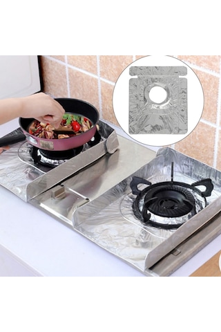 Sones 2 Adet Gazlı Ocak Koruyucu Folyo Isıya Dayanıklı Kir Önleyici Astar Temizlik Mutfak Aletleri Matı