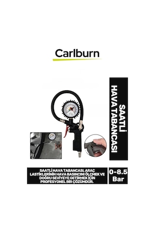 Premium Dayanıklı 500 Mm Uzunluğunda Hassas Manometre Lastik Basıncı 0-8.5 Bar Saatli Hava Tabancası