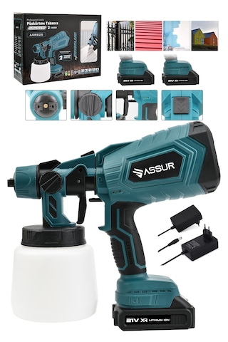 Assur ASR825 21V Çift Akü 300 MM Sprey Püskürtme Mavi