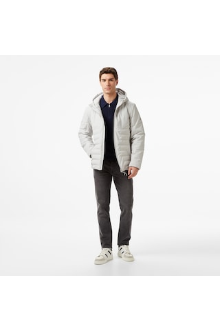 Nautica Erkek Gri Regular Fit Mont Düz J57027t Gri