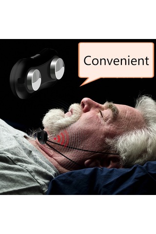 Dofolink Ems Kas Stimülasyonlu Uyku Kaliteli Anti Horlama Cihazı - Taşınabilir, Elektrikli, Konforlu Uyku Sağlayıcı Siyah
