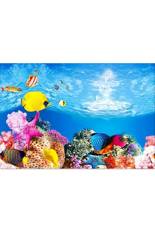 Xiyyadms 3b Akvaryum Arka Plan Duvar Kağıdı - 30x52cm Boyutunda Film Kağıdından Yapılmış A Modeli