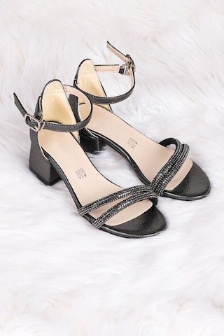 Kiko Kids 791 Taşlı Kız Çocuk 3 Cm Topuklu Sandalet Ayakkabı Platin 001