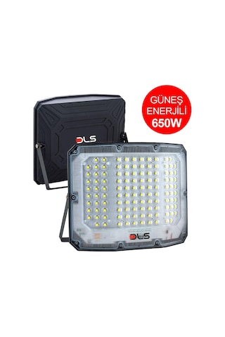 Dls 650w Güneş Enerjili Solar Led Projektör Harici Solar Panelli, 5 Metre Kablolu, Hareketli Konsollu 505-650
