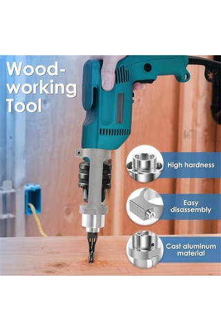 Xurunkeji Matkap Uçlu Kare Delik Matkap Ucu Adaptörü, Kesme Aparatı, Delik Matkabı Sabitleme Tutucu, Ahşap İşleme İçin Elektrikli Alet