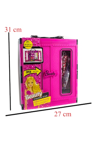 Oyuncak Gardolabı Prenses Bebek Kıyafetleri Aksesuarları 30 Parça